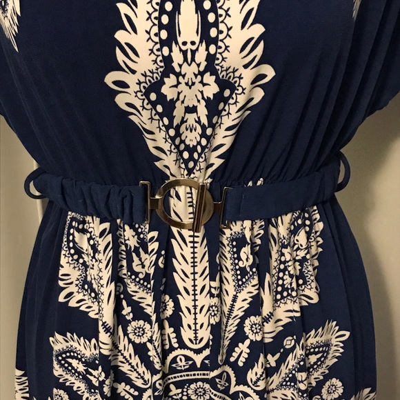 Navy Off The Shoulders Mini Dress - Picture 3 of 3